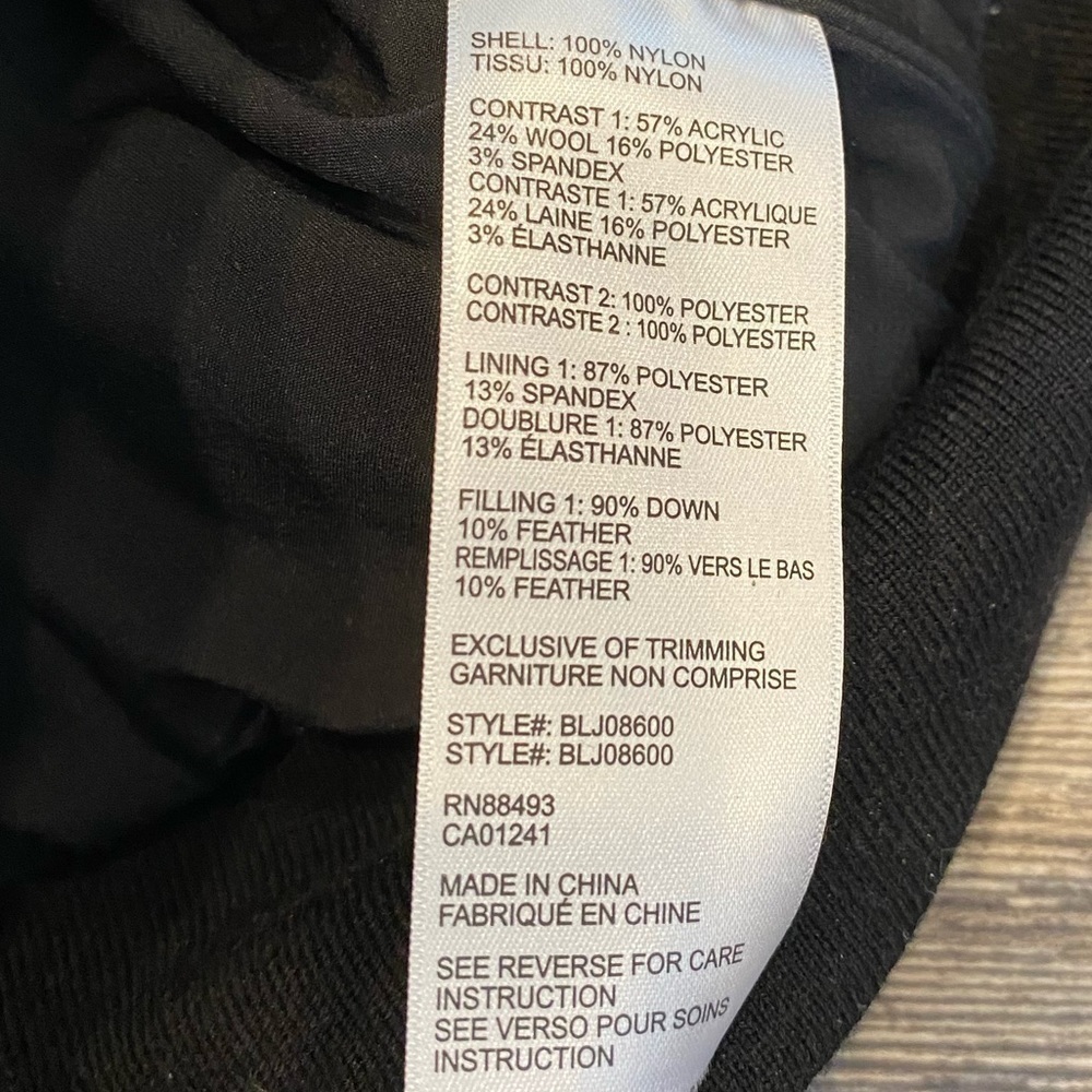 blanc noir Silver Puffer Jacket with Black Trim - Picture 13 of 15